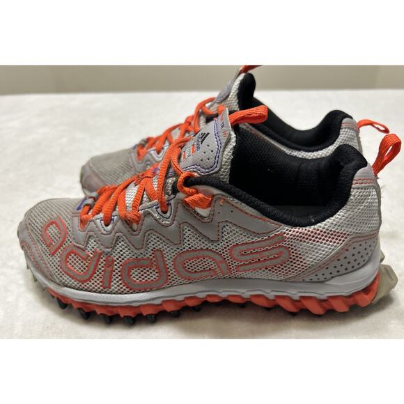 Adidas Shoes Women’s Size 6.5 Vigor TR Gray Orange Trail Running G66615 - Picture 4 of 8